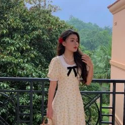 Boss JIA New Arrivals [Premium Selected] Little Lemons Vintage Midi Dress