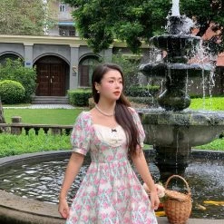 Boss JIA [Premium Selected] Rose Of France Vintage Floral Dress