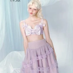 Summer 2022 [UNOSA] Lost In Lavender Haze Lace Top And Skirt Set