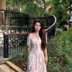 Boss JIA New Arrivals [Premium Selected] Secret Garden Flora Midi Dress