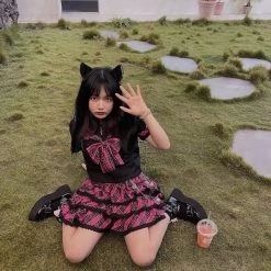 [Customized] Y2K Girl Pleated Tartan Skirt New Arrivals