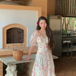 Boss JIA New Arrivals [Premium Selected] Secret Garden Flora Midi Dress