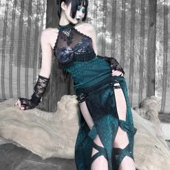 Blood Supply Summer 2022 Evil Snake Qipao Style Slit Dress