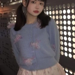 [Mid Season Sale ] Don't Forget Me 3D Flower Cardigan (Designer Arilf)