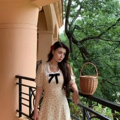 Boss JIA New Arrivals [Premium Selected] Little Lemons Vintage Midi Dress