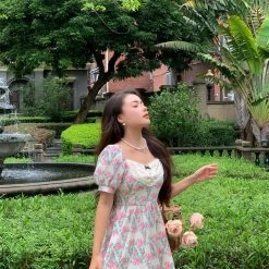 Boss JIA [Premium Selected] Rose Of France Vintage Floral Dress