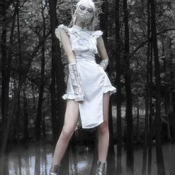 Blood Supply Silver Dragon Embroidery Qipao Style Dress New Arrivals