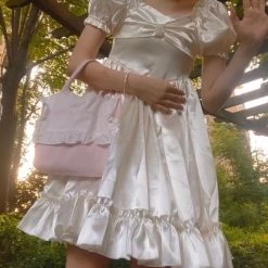 Peiliee Shop New Arrivals [Basic] Sugar Doll Cotton Hand Bag