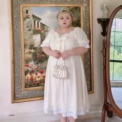 DAJUN [Curve Beauty] I Like You More Than I Planned Lace Dress