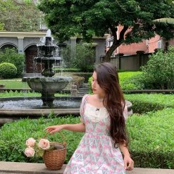 Boss JIA [Premium Selected] Rose Of France Vintage Floral Dress