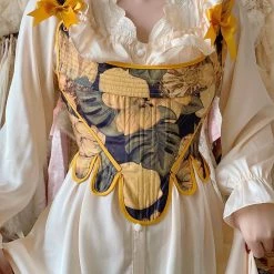 Ricchie New Arrivals Summer Lemon Tea Handmade Corset