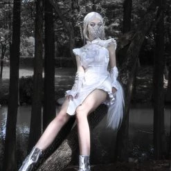 Blood Supply Silver Dragon Embroidery Qipao Style Dress New Arrivals