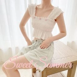 RIBERRY New Arrivals [Petite] Floral Days And You Crop Top