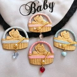 Peiliee Shop New Arrivals [Limited Edition] Kitty Party Brass Hairpin (from Japanese Artist)