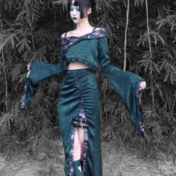 Blood Supply Evil Snake Wide Sleeves Kimono Style Dress Set Summer 2022