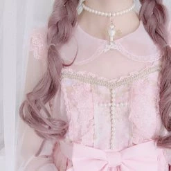 Peiliee Shop [2020 New] Yuki Hime Single Collar Pastel Babydoll Inner Blouse New Arrivals