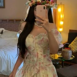 Boss JIA New Arrivals [Premium Selected] Secret Garden Flora Midi Dress