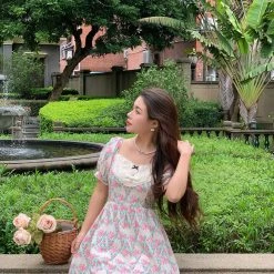 Boss JIA [Premium Selected] Rose Of France Vintage Floral Dress