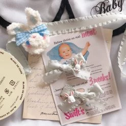 Peiliee Shop [From Sweden] Fine Handmade Bunny Doll Hairpin New Arrivals