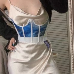 Ricchie [Handmade Lingerie] The Aegean Sea Under-bust Corset New Arrivals