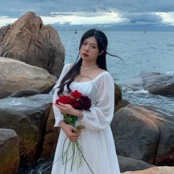 DAJUN New Arrivals [Curve Beauty] Spring Garden Fairy Midi Dress