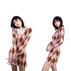 Summer 2022 [Nakiss Official] Run Sweetie Run Gingham Knit Set