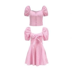 Peiliee Shop [Mid Season Sale ] Gingham Doll Mini Dress