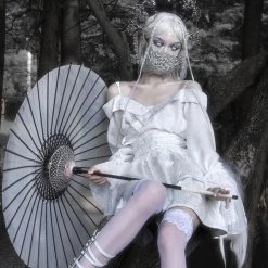 Blood Supply Silver Dragon White Goth Three-piece Set New Arrivals