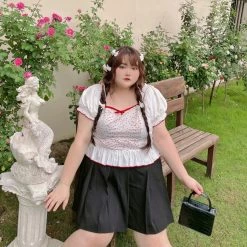 DAJUN [Curve Beauty] Cherry Girl Top