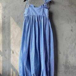 Customized New Arrivals [Tailor Made] Summer Seaside Blue Gingham Dress