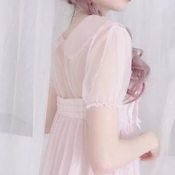 Peiliee Shop [2020 New] Yuki Hime Single Collar Pastel Babydoll Inner Blouse New Arrivals
