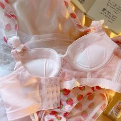 Sister Lingeire Strawberry Garden Lingerie Bra Set New Arrivals