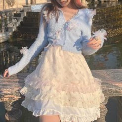 [Mid Season Sale ] Don't Forget Me 3D Flower Cardigan (Designer Arilf)