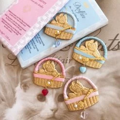 Peiliee Shop New Arrivals [Limited Edition] Kitty Party Brass Hairpin (from Japanese Artist)