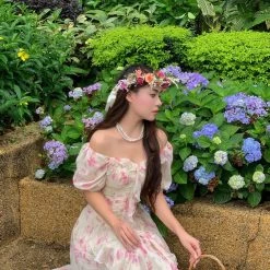 Boss JIA New Arrivals [Premium Selected] Secret Garden Flora Midi Dress