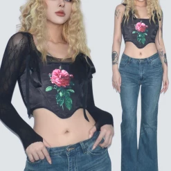 Ricchie New Arrivals Backyard Rose Handmade Corset