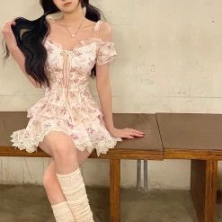 Leonie Girl Flowers Of Stars Top & Skirt Set