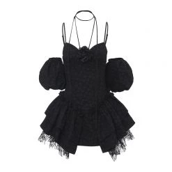 [UNOSA] Dark Night Rose Cami Dress