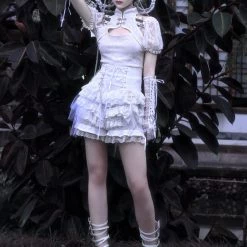 Blood Supply Summer 2022 God's Redemption Lace Tiered Shorts