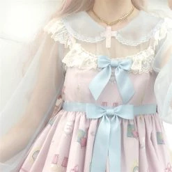 Peiliee Shop [2020 New] Yuki Hime Single Collar Pastel Babydoll Inner Blouse New Arrivals