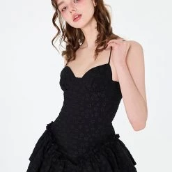 [UNOSA] Dark Night Rose Cami Dress
