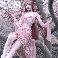 Blood Supply Summer 2022 The Sakura Fairy Velvet Lace Dress
