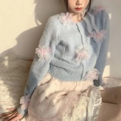 [Mid Season Sale ] Don't Forget Me 3D Flower Cardigan (Designer Arilf)