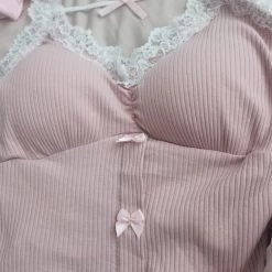 Summer Joy [Premium Selected] A Lovely Pink Ribbon Vest (Designer SJ) New Arrivals