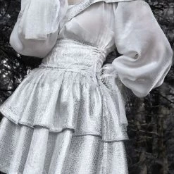 Blood Supply Silver Dragon White Goth Three-piece Set New Arrivals