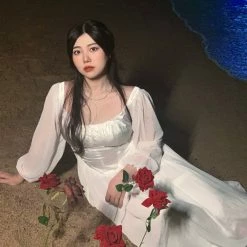 DAJUN New Arrivals [Curve Beauty] Spring Garden Fairy Midi Dress