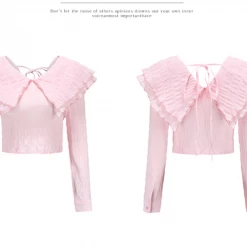 Peiliee Shop [Last Stocks] Sakura Puff Shirt