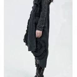 Mari Posa [Runway Couture] The Dark Swan Long Sleeve Gothic Dress