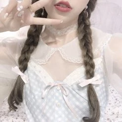 Peiliee Shop [2020 New] Yuki Hime Single Collar Pastel Babydoll Inner Blouse New Arrivals