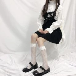 Peiliee Shop [Basic] Lolita Fairy Lace Below Knee Socks